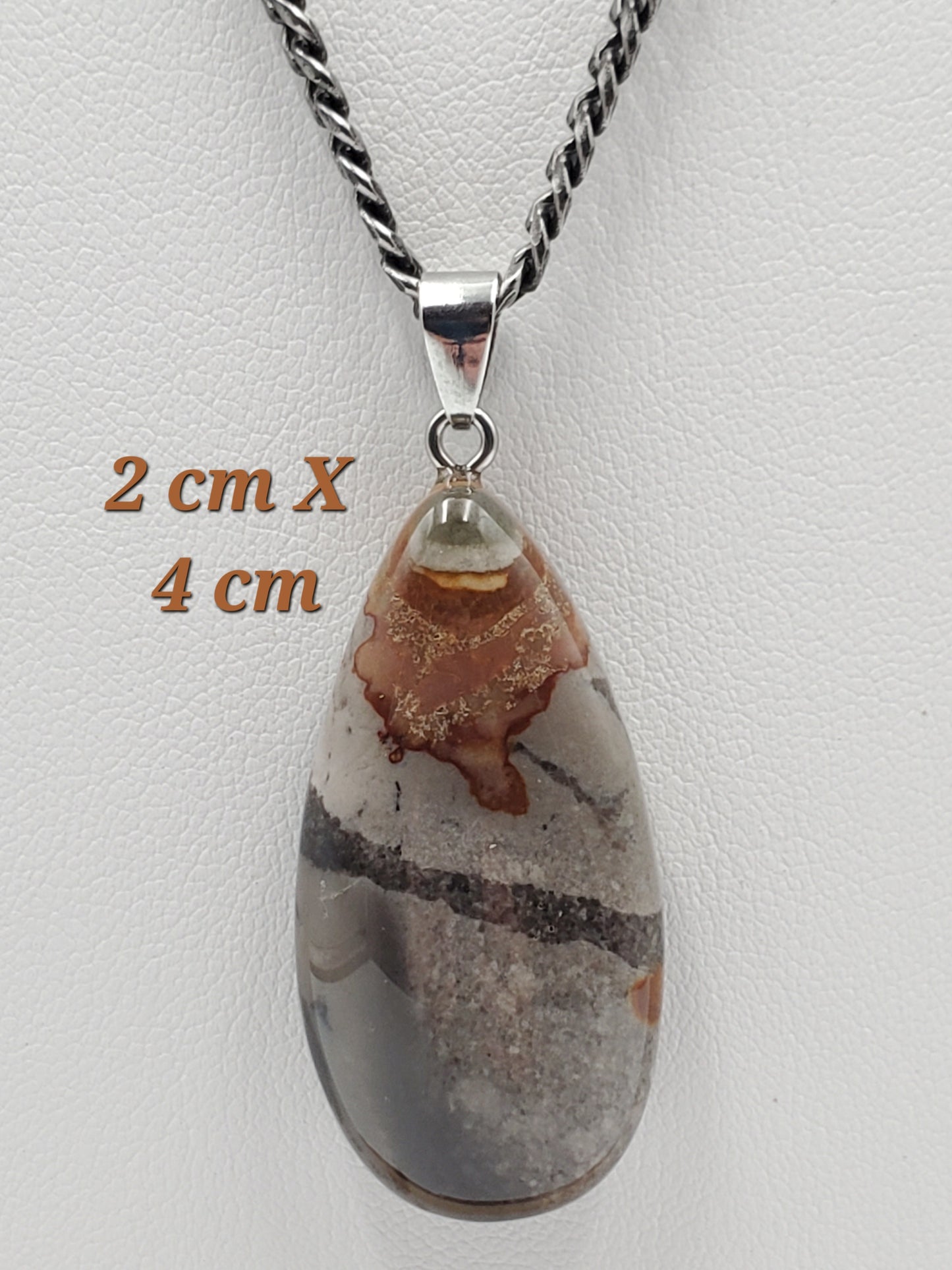 Polychrome Jasper et agate druzy