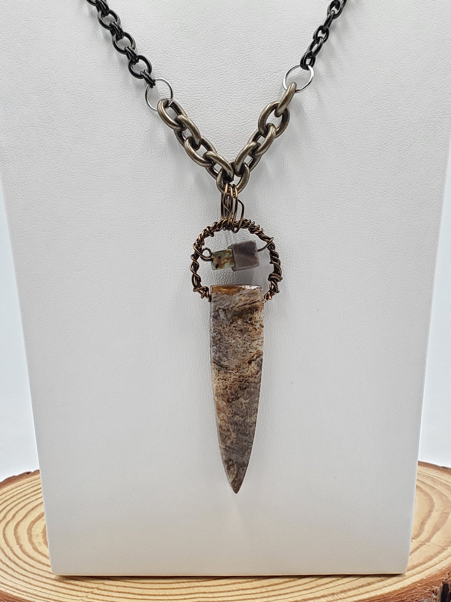 Agate Turkish needle, Turquoise et Rhodonite