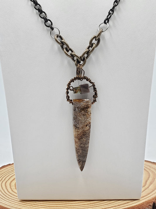 Agate Turkish needle, Turquoise et Rhodonite