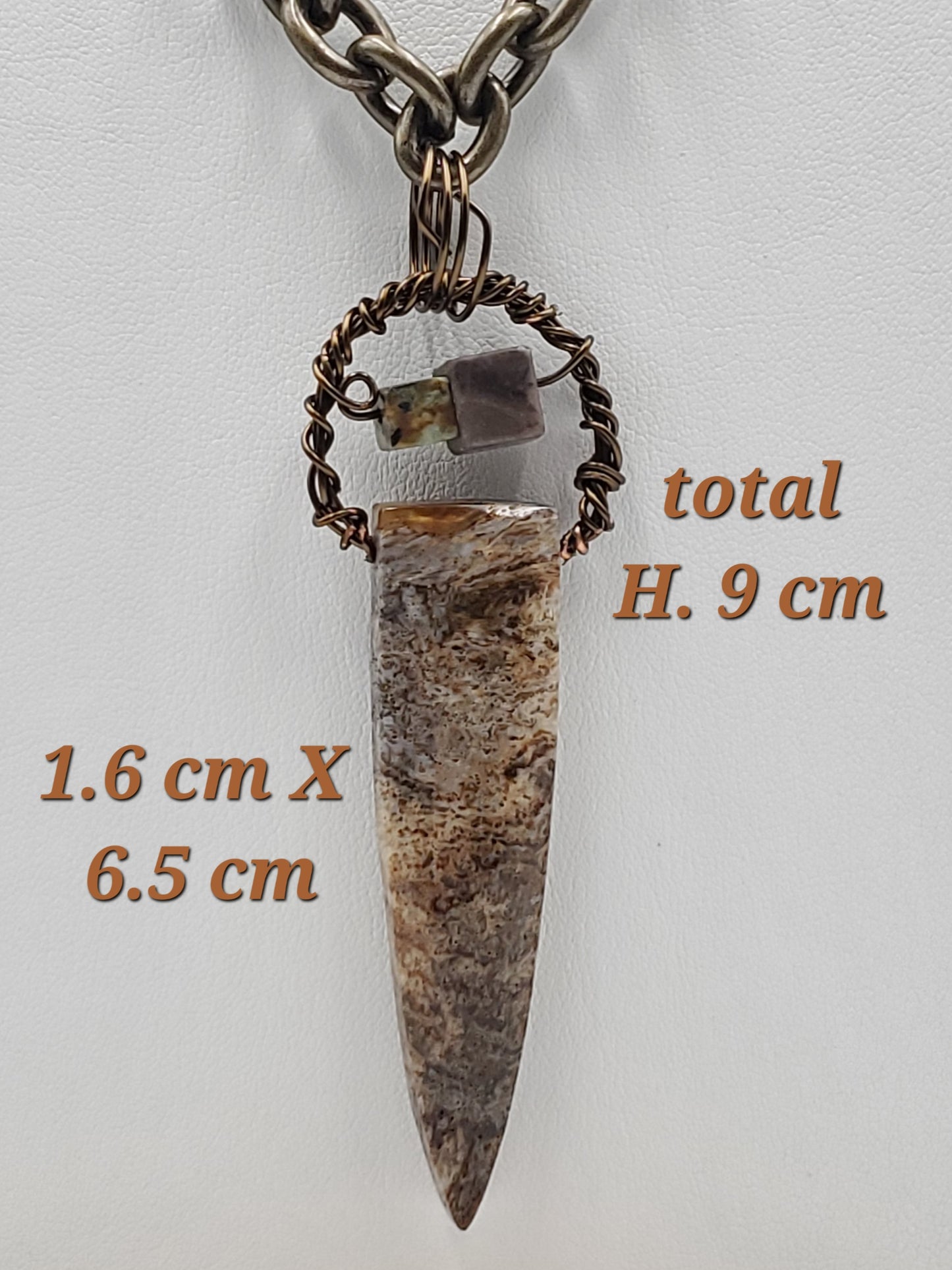 Agate Turkish needle, Turquoise et Rhodonite