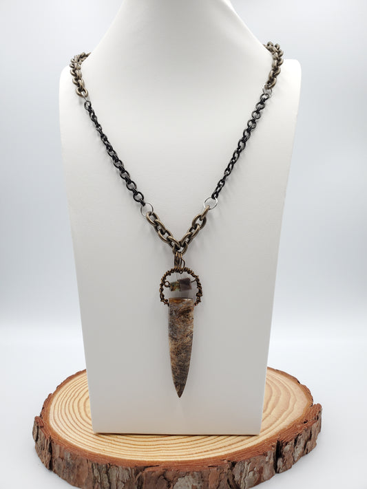 Agate Turkish needle, Turquoise et Rhodonite