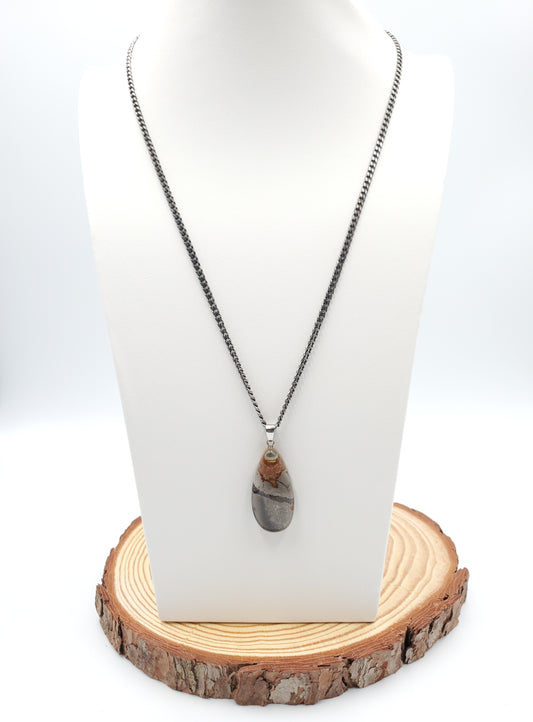 Polychrome Jasper et agate druzy