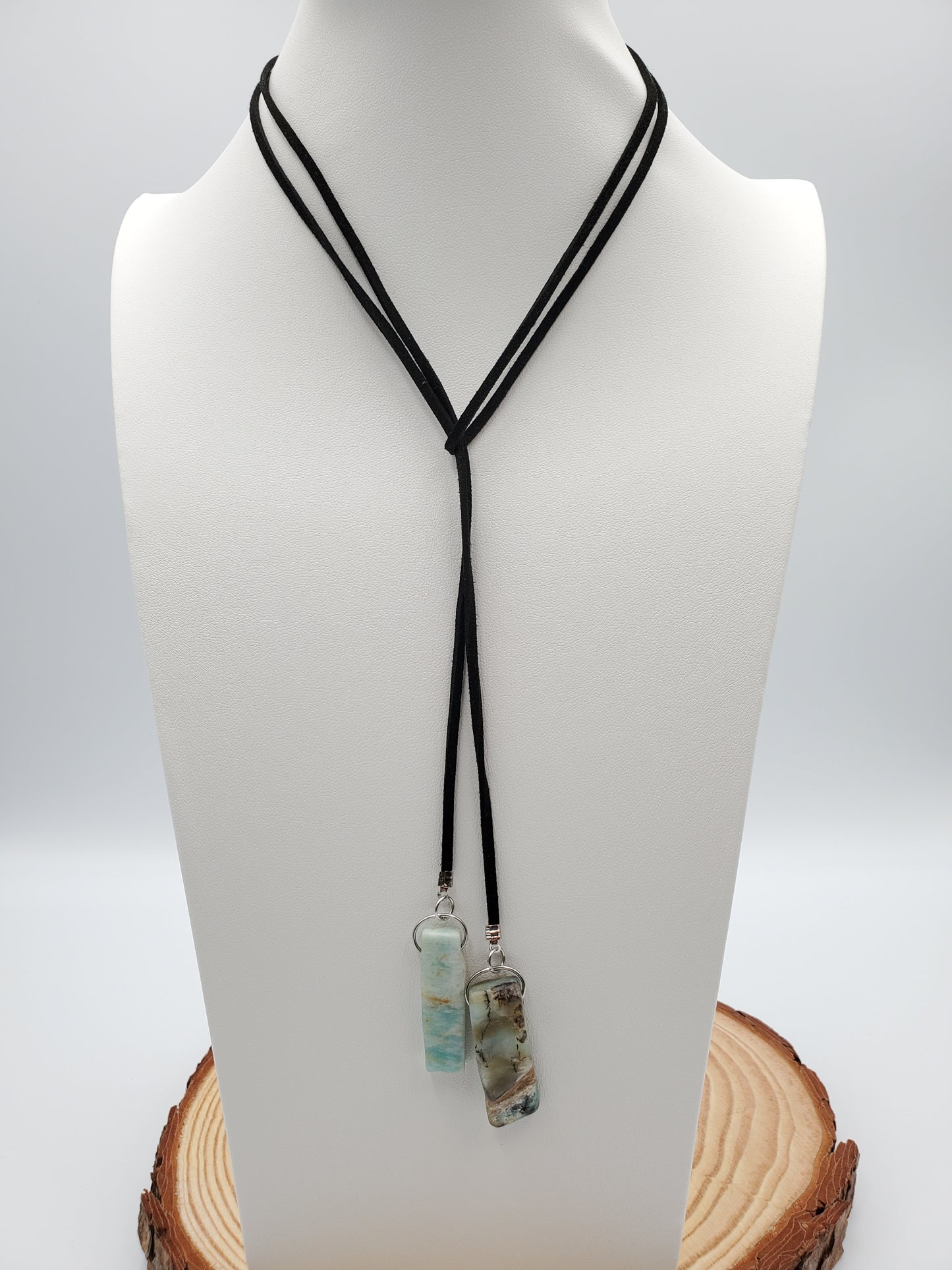 Peruvian Amazonite et Blue Opal