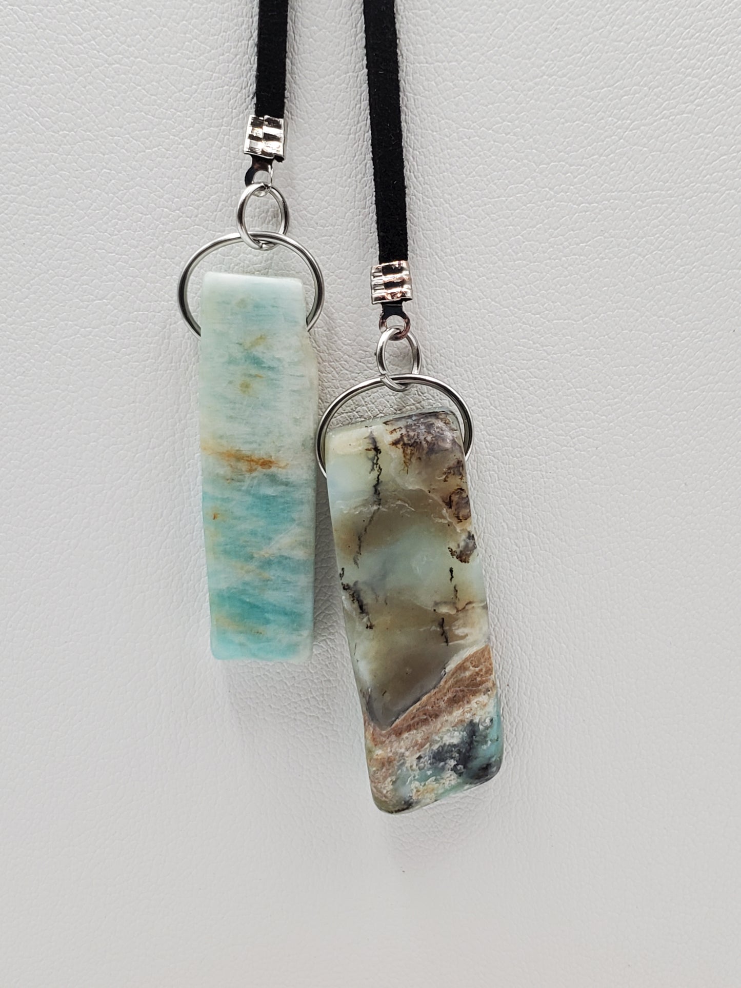 Peruvian Amazonite et Blue Opal