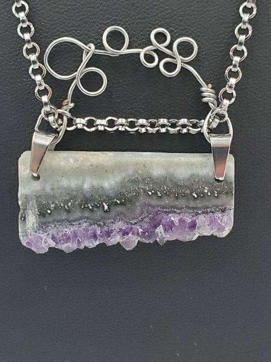 Amethyst et Rhodonite