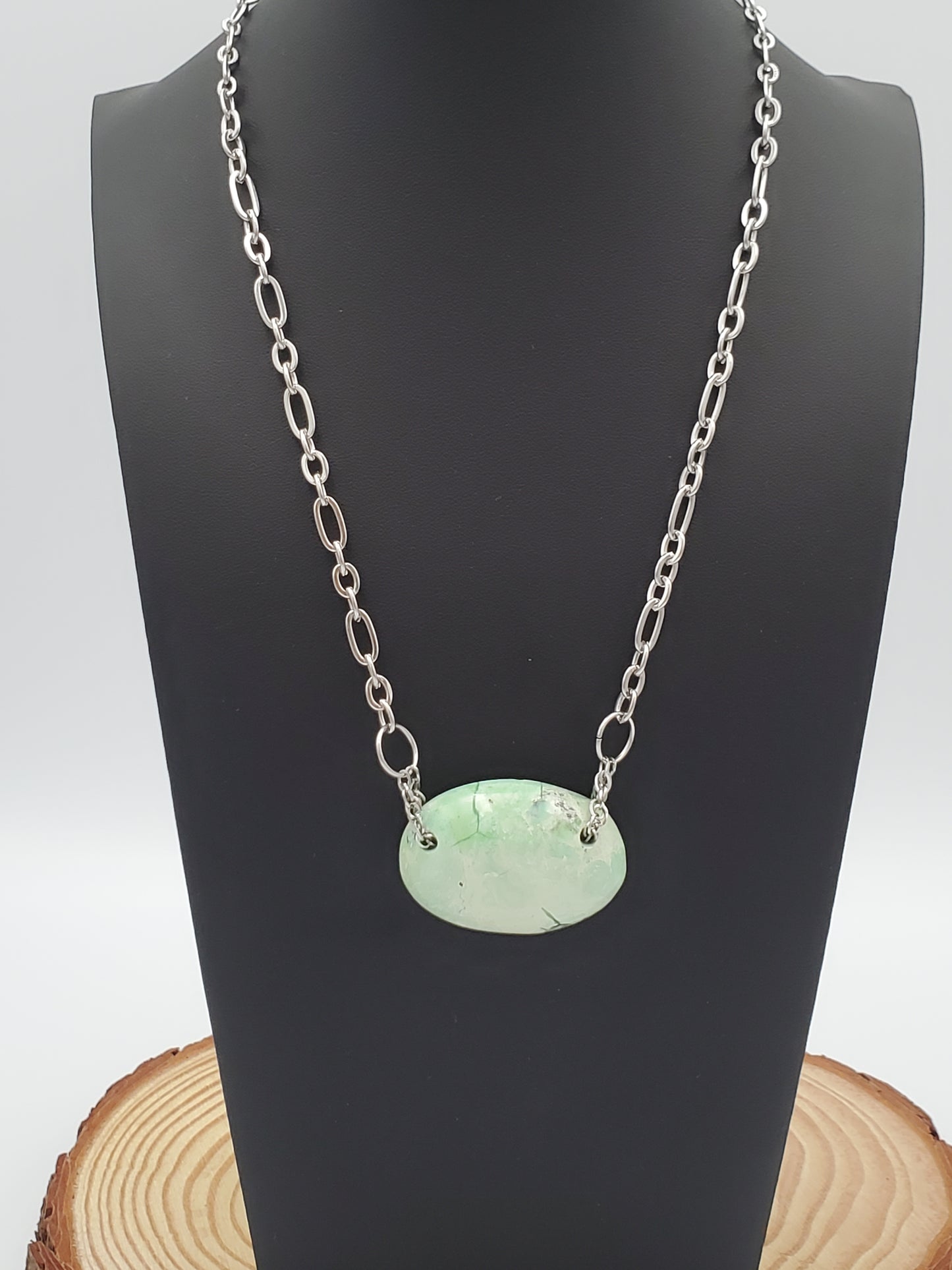 Apple Green Variscite et Mother of pearl