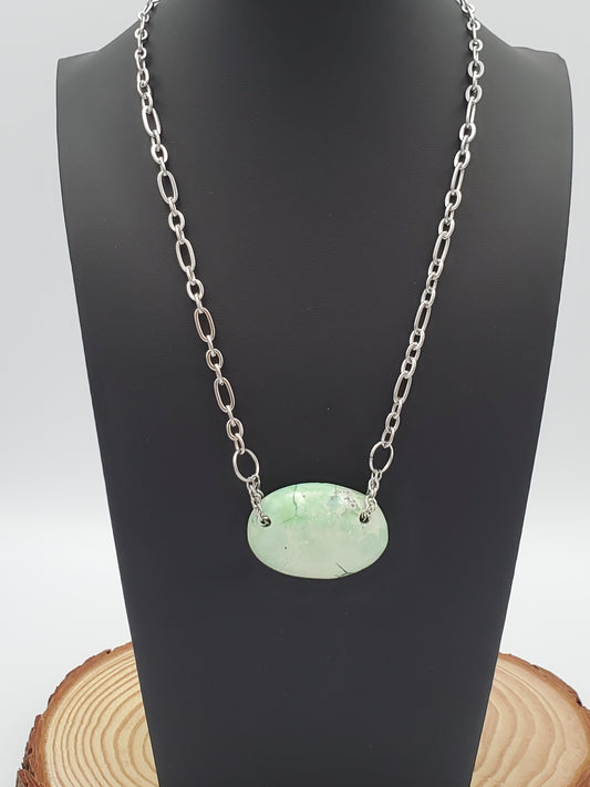 Apple Green Variscite et Mother of pearl