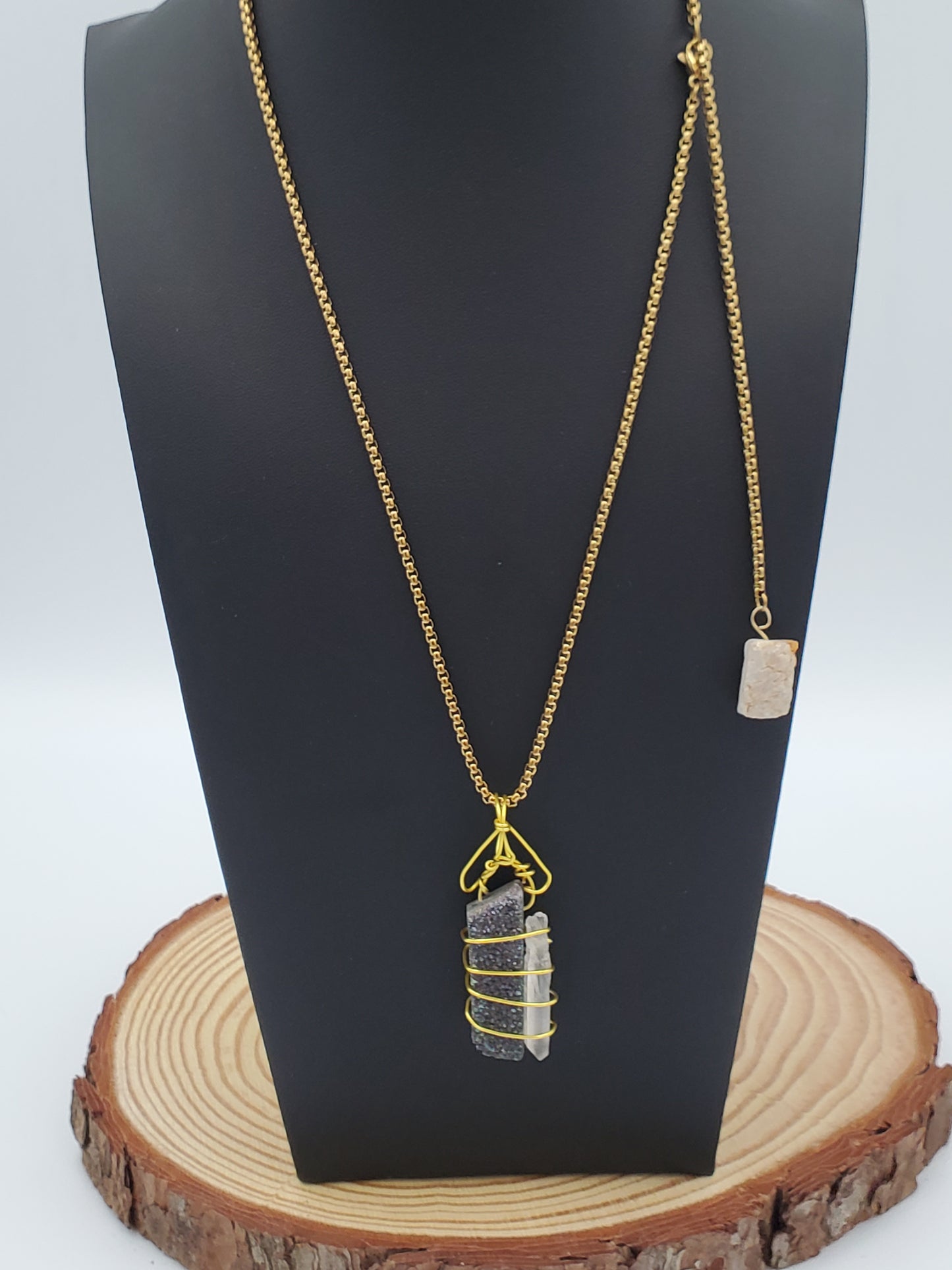 Agate rainbow druzy, agate druzy et rock quartz