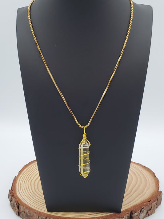 Golden Topaz AAA et Agate Druzy